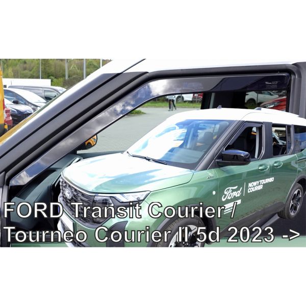 ΑΝΕΜΟΘΡΑΥΣΤΕΣ ΓΙΑ FORD TRANSIT COURIER / TOURNEO COURIER 5D 2023+ ΖΕΥΓΑΡΙ ΑΠΟ ΕΥΚΑΜΠΤΟ ΦΙΜΕ ΠΛΑΣΤΙΚΟ HEKO - 2 ΤΕΜ.