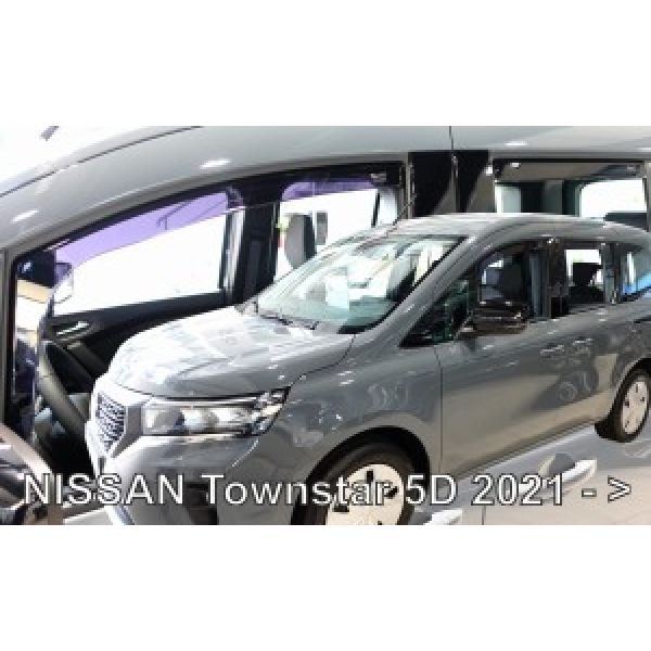 ΑΝΕΜΟΘΡΑΥΣΤΕΣ ΓΙΑ NISSAN TOWNSTAR 5D 2021+ ΣΕΤ ΑΥΤΟΚΙΝΗΤΟΥ ΑΠΟ ΕΥΚΑΜΠΤΟ ΦΙΜΕ ΠΛΑΣΤΙΚΟ HEKO - 4 ΤΕΜ