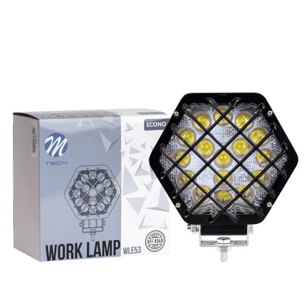 ΠΡΟΒΟΛΕΑΣ ΕΡΓΑΣΙΑΣ 12-30V 48W 16X3WSMD LED max1600lm ΕΞΑΓΩΝΟΣ 138x124x65mm SPOT ECONO M-TECH - 1 Τεμ.