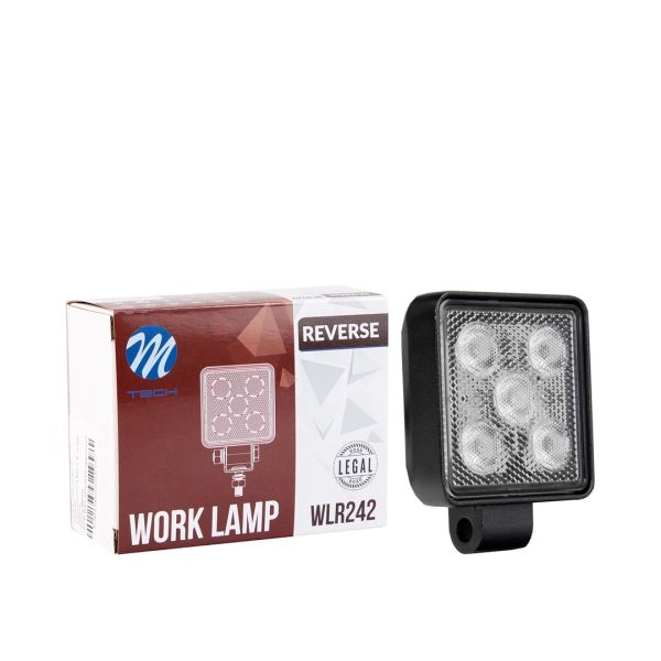 ΠΡΟΒΟΛΕΑΣ ΕΡΓΑΣΙΑΣ WORK LIGHT 12/24V 5.700K 5x1,5W max750lm FLOOD 73x97mm ΓΙΑ ΟΠΙΣΘΟΠΟΡΕΙΑ ΤΕΤΡΑΓΩΝΟΣ M-TECH - 1 Τεμ.