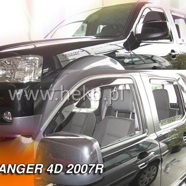 FORD RANGER 2 4D 2007-2012 ΖΕΥΓΑΡΙ ΑΝΕΜΟΘΡΑΥΣΤΕΣ ΑΠΟ ΕΥΚΑΜΠΤΟ ΦΙΜΕ ΠΛΑΣΤΙΚΟ HEKO - 2 ΤΕΜ.