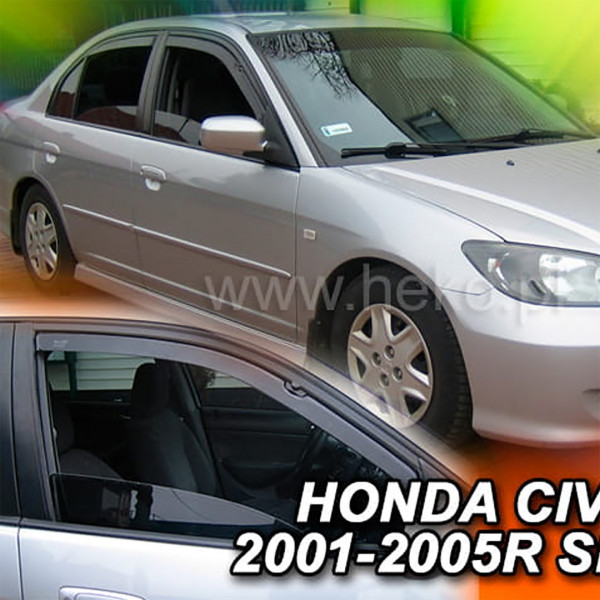 HONDA CIVIC VII 4D SEDAN 2001-2005 ΖΕΥΓΑΡΙ ΑΝΕΜΟΘΡΑΥΣΤΕΣ ΑΠΟ ΕΥΚΑΜΠΤΟ ΦΙΜΕ ΠΛΑΣΤΙΚΟ HEKO - 2 ΤΕΜ.