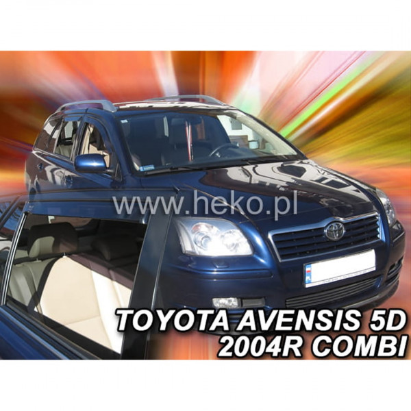 TOYOTA AVENSIS COMBI 5D 2003+ ΣΕΤ ΑΝΕΜΟΘΡΑΥΣΤΕΣ ΑΥΤΟΚΙΝΗΤΟΥ ΑΠΟ ΕΥΚΑΜΠΤΟ ΦΙΜΕ ΠΛΑΣΤΙΚΟ HEKO - 4 ΤΕΜ.