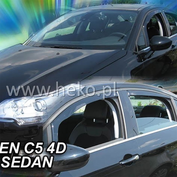 CITROEN C5 4D/5D 2008+ ΖΕΥΓΑΡΙ ΑΝΕΜΟΘΡΑΥΣΤΕΣ ΑΠΟ ΕΥΚΑΜΠΤΟ ΦΙΜΕ ΠΛΑΣΤΙΚΟ HEKO - 2 ΤΕΜ.