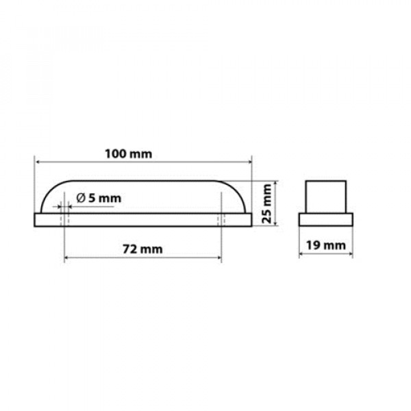 ΦΩΣ ΦΟΡΤΗΓΟΥ 6LED ΛΕΥΚΟ 24V 100mm