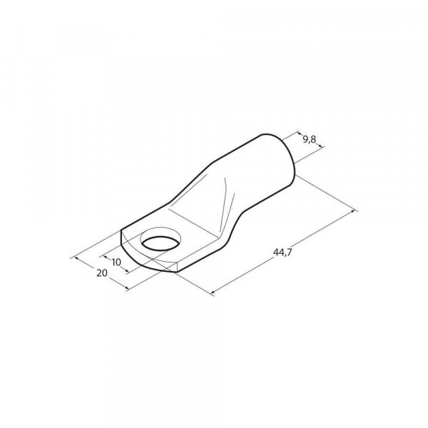 ΑΚΡΟΔΕΚΤΕΣ ΚΑΛΩΔΙΩΝ ΜΠΑΤΑΡΙΑΣ 50mm²  ΜΕ ΤΡΥΠΑ 10mm 5ΤΕΜ