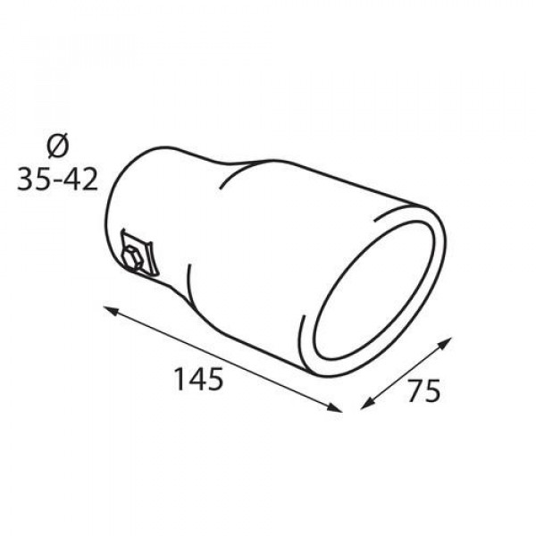 ΑΚΡΟ ΕΞΑΤΜΙΣΗΣ TS-38 Φ 35-42mm - ΣΤΡΟΓΓΥΛΟ ΛΟΞΟ