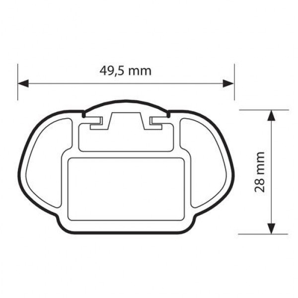 ΜΠΑΡΕΣ ΟΡΟΦΗΣ ΓΙΑ S/W RAIL-TOP ΑΛΟΥΜΙΝΙΟΥ 120cm ΜΕ ΚΛΕΙΔΙ 2τεμ.