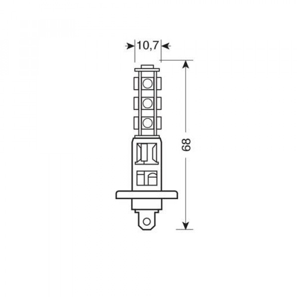 H1 24/28V P14,5s HYPER-LED39 ΛΕΥΚΟ 1ΤΕΜ.