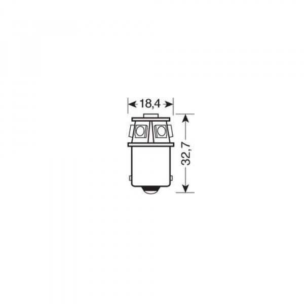 R5W 24/28V BA15s HYPER-LED18 ΛΕΥΚΟ