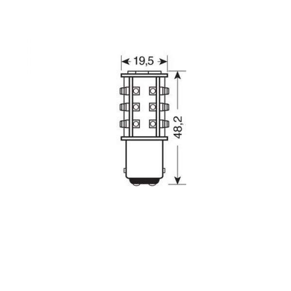 P21/5W 24/28V BAY15D HYPER-LED39