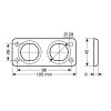 ΒΑΣΗ ΔΙΠΛΗ ΓΙΑ ΠΡΙΖΕΣ ΕΧΤ 105x45mm