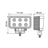 ΠΡΟΒΟΛΕΑΣ ΕΡΓΑΣΙΑΣ WL-2 18W 1200LM  ΜΕ 6 LED ΚΑΡΦΙ 10-30V/21W 6.000K (111 x 95 x 56 mm) -1ΤΕΜ.