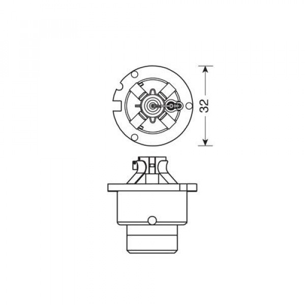 D2R HID XENON 12/24V - 35W - 6.000K (ΛΕΥΚΟ/ΨΥΧΡΟ - ICE WHITE) - 1ΤΕΜ. BLISTER