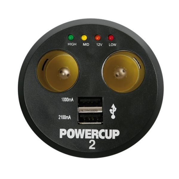 ΑΝΤΑΠΤΟΡΑΣ ΑΝΑΠΤΗΡΑ POWERCUP 2 12V+2USB+TESTER ΜΠΑΤΑΡΙΑΣ