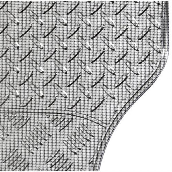 Πατάκια Universal Λάστιχο Χρώμιο - Carbon 4τμχ 65x44cm + 40x33cm