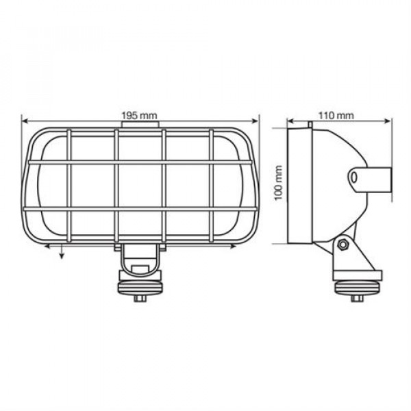 ΠΡΟΒΟΛΕΑΣ ΕΡΓΑΣΙΑΣ WB-2 12/24V (24V-H1-70W )  195x 100x 110 mm ΑΛΟΓΟΝΟΥ -1ΤΕΜ.