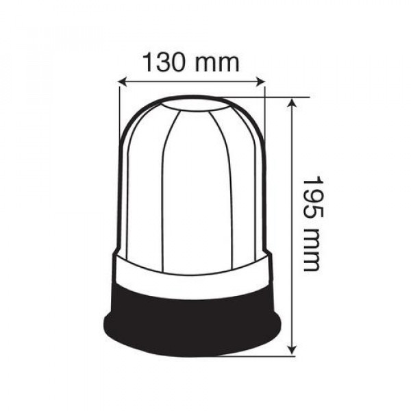 Φάρος RH-1 12V/24V Βιδωτός Πορτοκαλί 130x195mm