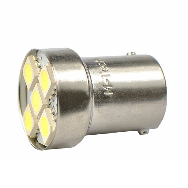 Λάμπα Ba15s (R10W /P21W) 5xSMD 5050 12V Λευκή 2τεμ