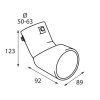 ΑΚΡΟ ΕΞΑΤΜΙΣΗΣ TS-45 50-63mm - ΛΟΞΟ 90 ΜΟΙΡΕΣ