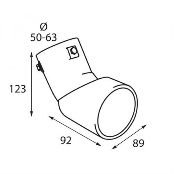 ΑΚΡΟ ΕΞΑΤΜΙΣΗΣ TS-45 50-63mm - ΛΟΞΟ 90 ΜΟΙΡΕΣ