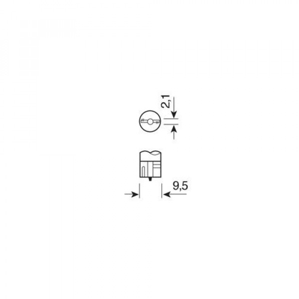 T10 12V W2,1x9,5d MEGA-LED 3 ΛΕΥΚΟ ΦΩΣ 10x27mm 2ΤΕΜ.