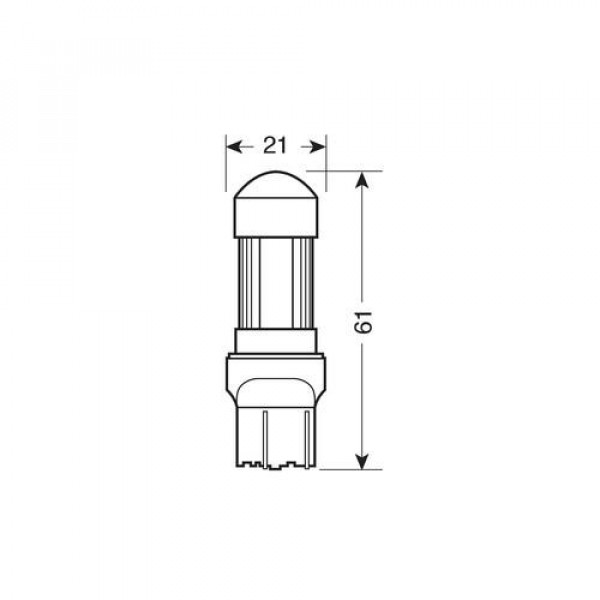 W21/5W 12V MEGA-LED30 6.500Κ W3x16q 350LM ΔΙΑΘΛΑΣΗΣ (ΚΑΡΦΩΤΟ) BLISTER 1ΤΕΜ