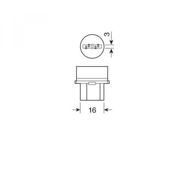 W21/5W 12V MEGA-LED30 6.500Κ W3x16q 350LM ΔΙΑΘΛΑΣΗΣ (ΚΑΡΦΩΤΟ) BLISTER 1ΤΕΜ