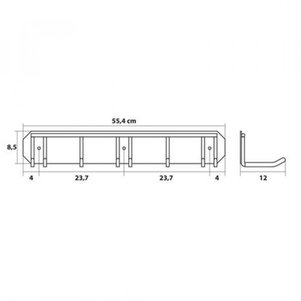 ΚΡΕΜΑΣΤΡΑ/ORGANIZER ΤΟΙΧΟΥ GARAZE WALL 554 Χ 85 Χ 120 mm