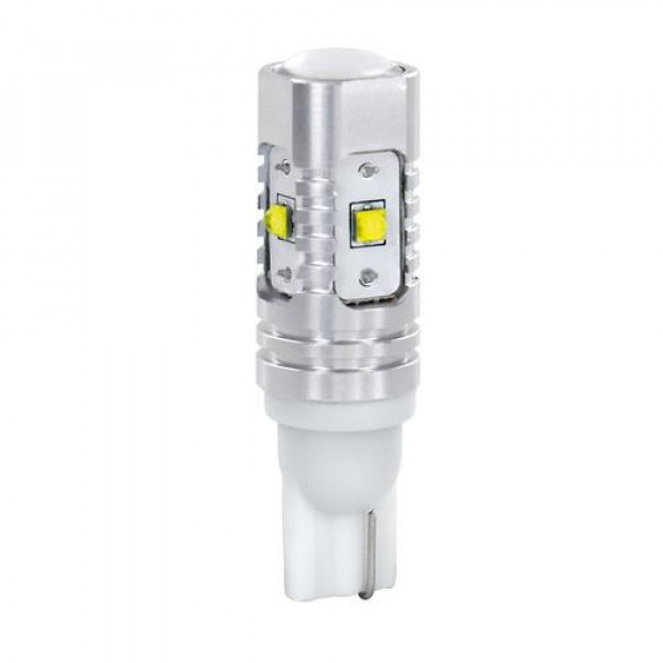 T10 10-30V W2,1x9,5d 380lm (ΚΑΡΦΩΤΟ) Λευκό Διάθλασης MEGA-LED 45 CREE-LED BLISTER 2τεμ.