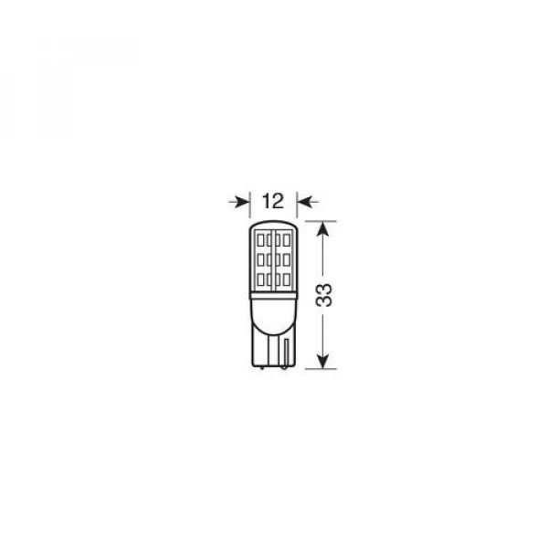 T10 10-30V W2,1x9,5d 175lm (καρφωτό) Λευκό Διάθλασης MEGA-LED 45 CREE-LED BLISTER 2τεμ.