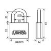 ΛΟΥΚΕΤΟ 40mm STANDARD ΜΕ 3 ΚΛΕΙΔΙΑ