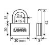 ΛΟΥΚΕΤΟ 40mm BASIC ΜΕ 3 ΚΛΕΙΔΙΑ