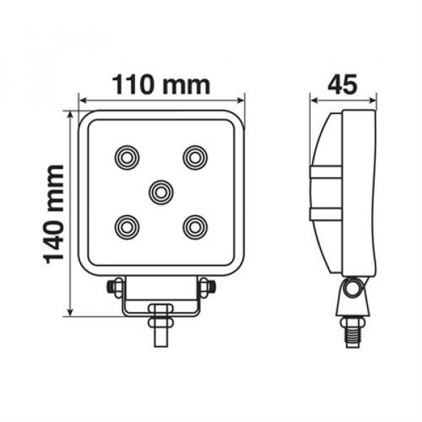 ΠΡΟΒΟΛΕΑΣ ΕΡΓΑΣΙΑΣ WL-13 15W 1200LM 12/24V ΜΕ 5 LED  10-30V 6.000K (110x140x45mm) ΦΩΣ ΔΙΑΘΛΑΣΗΣ -1ΤΕΜ.