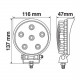 ΠΡΟΒΟΛΕΑΣ ΕΡΓΑΣΙΑΣ  WL-12 18W 1440LM 12/24V ΜΕ 6 LED ΔΙΑΘΛΑΣΗΣ 6.000K (137 x 116 x 47mm) ΣΤΡΟΓΓΥΛΟΣ -1ΤΕΜ.