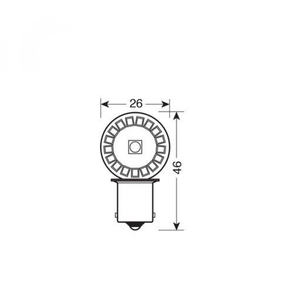 P21W 24-28V BA15s 260lm ΜΟΝΟΠΟΛΙΚΟ ΛΕΥΚΟ ΔΙΑΘΛΑΣΗΣ HYPER-LED102  2ΤΕΜ.