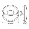 ΦΩΣ ΦΟΡΤΗΓΟΥ ΠΙΣΩ 12/24V 14LED ΔΙΑΦΑΝΟ ΣΤΡΟΓΓΥΛΟ 140mm 1ΤΕΜ.