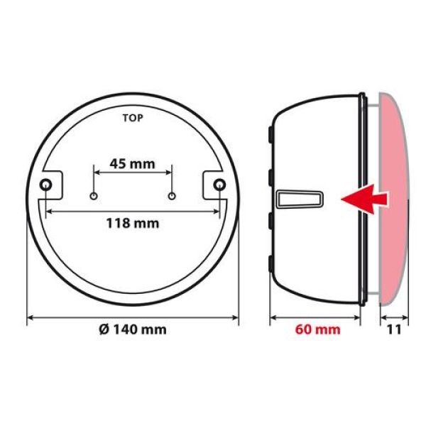 ΒΑΣΗ ΠΛΑΣΤΙΚΗ ΓΙΑ ΦΩΣ ΦΟΡΤΗΓΟΥ ΣΤΡΟΓΓΥΛΟ 140mm 1ΤΕΜ.