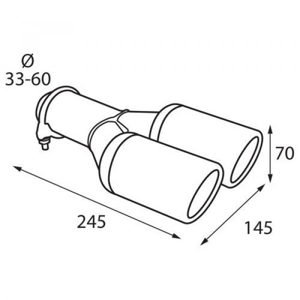 ΑΚΡΟ ΕΞΑΤΜΙΣΗΣ TS-43 Φ 33-60mm - ΔΙΠΛΗ ΑΠΟΛΗΞΗ