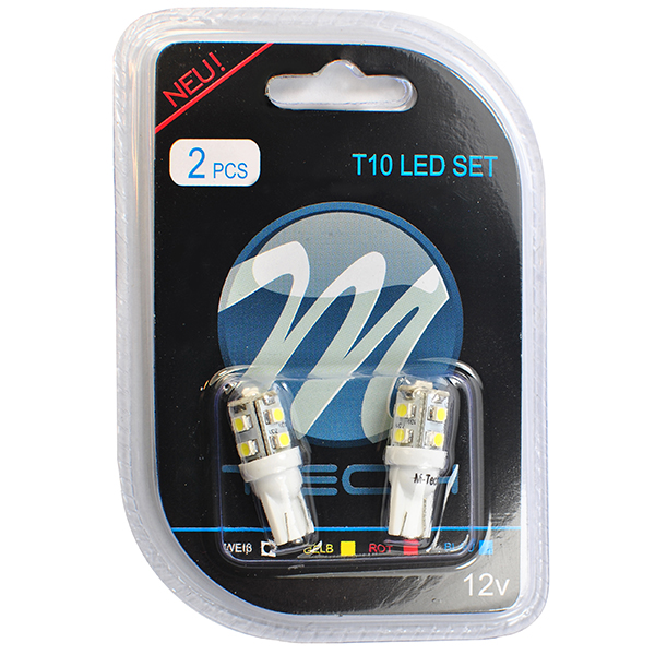 W5W 12V T10 W2,1x9,5d LED 9xSMD3528 ΛΕΥΚΟ (ΚΑΡΦΩΤΟ ΑΚΑΛΥΚΟ) BLISTER 2ΤΕΜ.