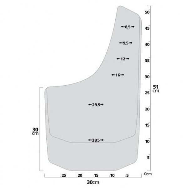 ΛΑΣΠΩΤΗΡΕΣ SPLASH-GUARDS MUD-MAX 4X4 SIZE 2 30x51cm 2ΤΕΜ.