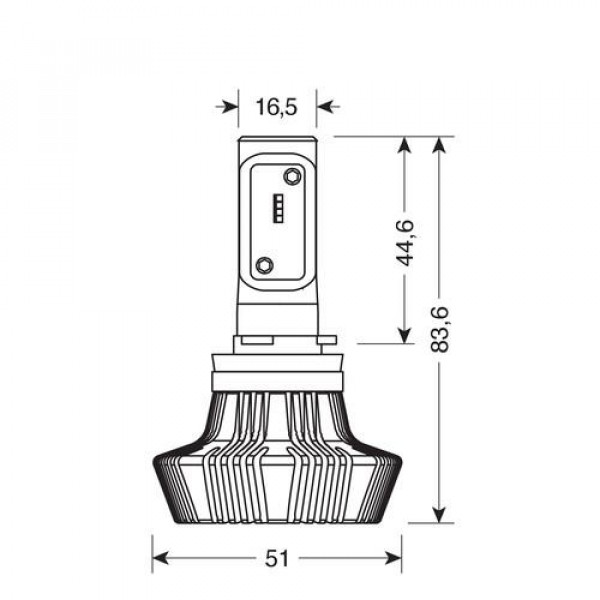 H11 10-30V 6.500K 4.000lm 25W PGJ19-2 HALO LED 8LED ZES CHIPS 1ΤΕΜ.