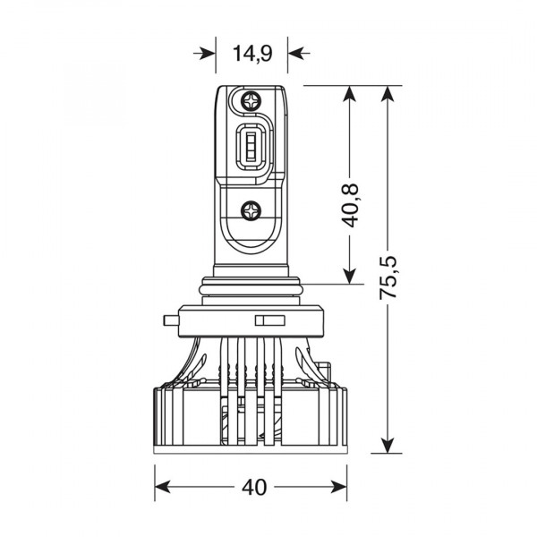 H10/HB3 9005 9-32V 6.500K 6.000lm 72W P20d HALO LED SERIE 7 COMPACT 6LED CREE 2ΤΕΜ. LED KIT