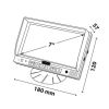 ΟΘΟΝΗ M1 180x120mm 7 ΙΝΤΣΕΣ 10-32V ΓΙΑ 1 ΚΑΜΕΡΑ ΚΑΙ 1 AUDIO