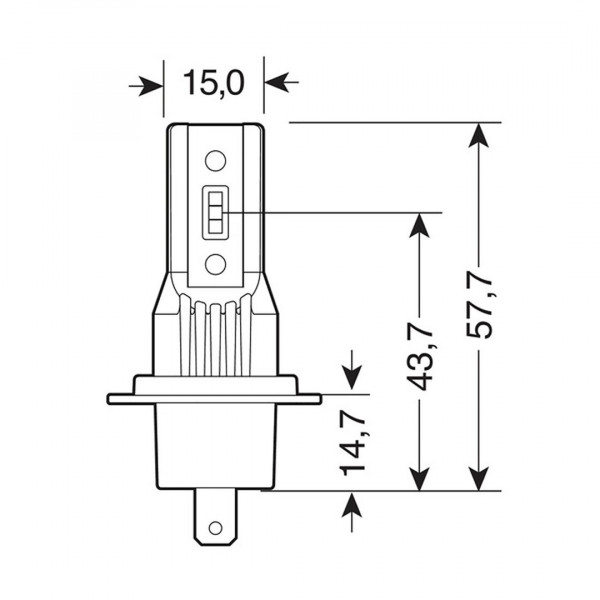 H7 12/24V PX26d 6.500K 3.000lm 15W 6LED SEOUL CSP-Y19chips HALO LED SERIE 11 PLUG ΚΑΙ BRITE 2ΤΕΜ.