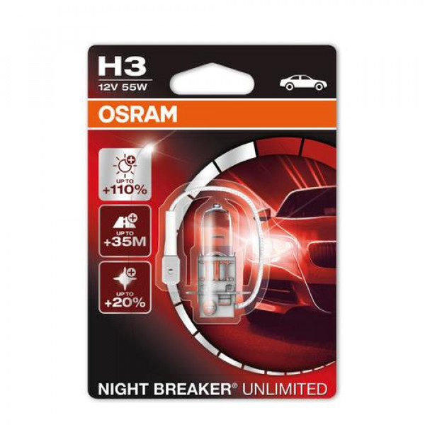 H3 55W PK22s NIGHT BRAKER UNLIMITED BLISTER / ΑΝΤΙΚΡΑΔΑΣΜΙΚΗ ΛΑΜΠΑ 1 ΤΕΜ.