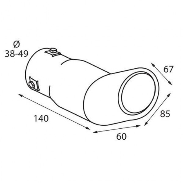 ΑΚΡΟ ΕΞΑΤΜΙΣΗΣ TS-33 Φ 38-49mm - ΓΩΝΙΑ