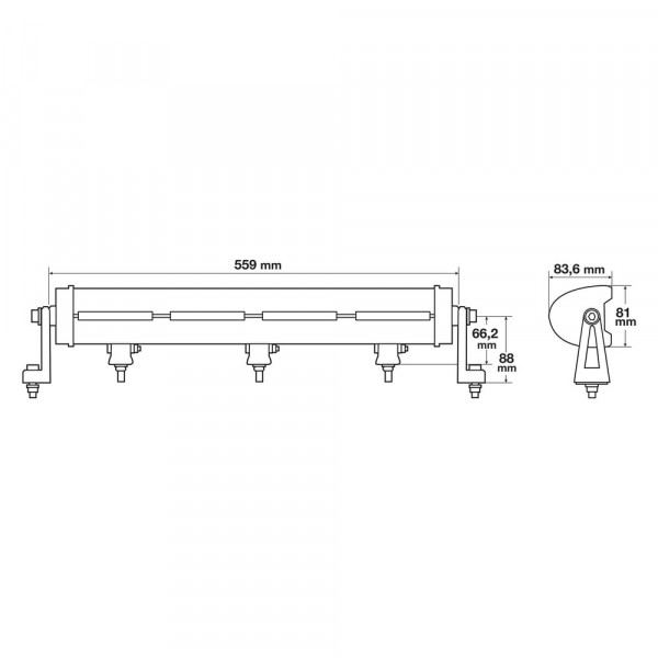 ΠΡΟΒΟΛΕΑΣ PLUTON 10>30V 72LED 120W 10.800lm 2 ΧΡΗΣΕΩΝ (ΚΑΡΦΙ LED & ΘΕΣΕΩΣ ΠΟΡΤΟΚΑΛΙ) 559x89cm 1ΤΕΜ.