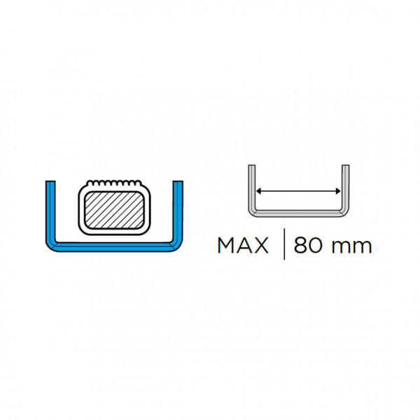 U-BOLT ΣΥΣΤΗΜΑ ΔΕΣΗΣ (FITTING SYSTEM) 800mm MARATHON ΜΠΑΓΚΑΖΙΕΡΩΝ ΟΡΟΦΗΣ ΣΕ ΜΠΑΡΕΣ - MENABO