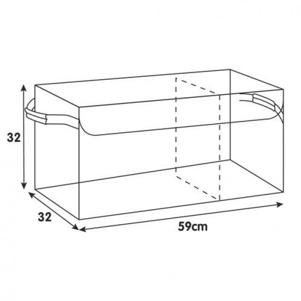 ΚΟΥΤΙ ORGANIZER ΠΟΡΤ ΜΠΑΓΚΑΖ PREMIUM ΑΔΙΑΒΡΟΧΟ 54L 2 ΘΕΣΕΩΝ ΜΕ 2 ΧΕΡΟΥΛΙΑ (XL) (59x32 x32 cm)